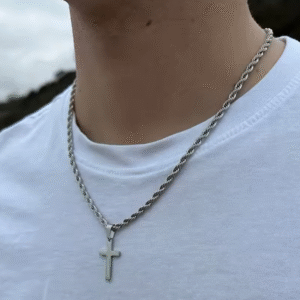 Cadena Cross - Plateado